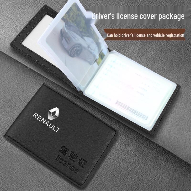 Renault E-Nol Espace Koleos Kadjar Kaptur Leder Kennzeichen- & Fahrzeugdokumentenmappe