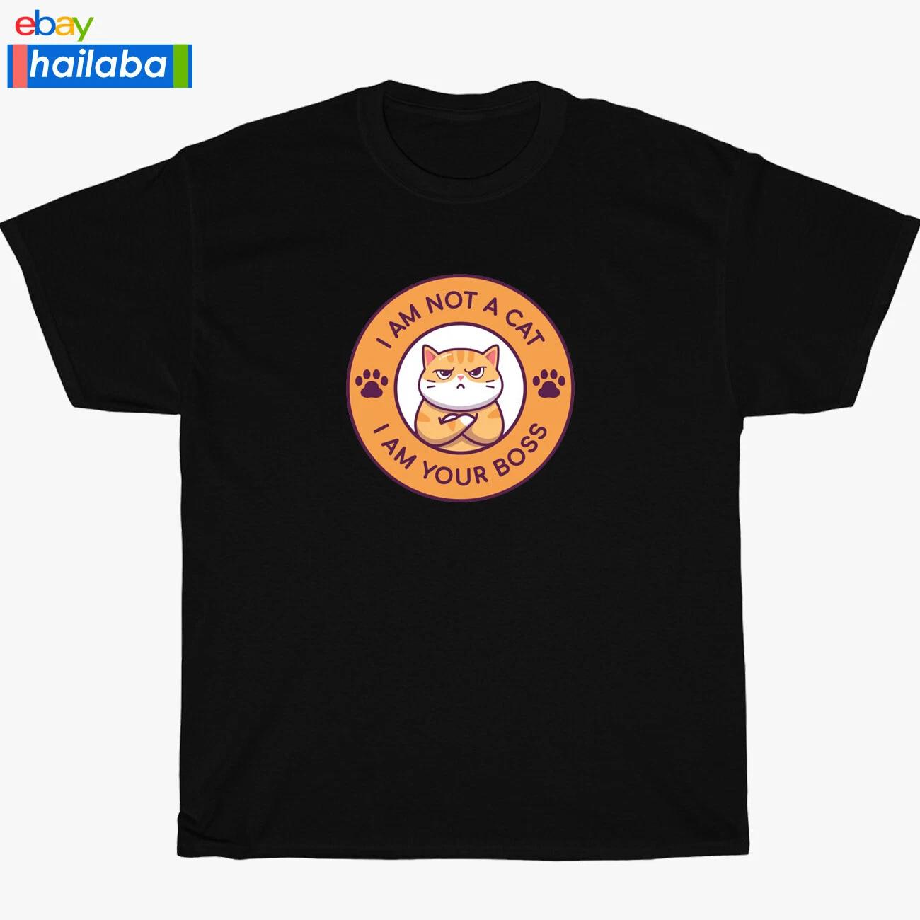 New Funny Cat Black/Navy/Sport Grey/White Men s T shirt S-3XL 4XL