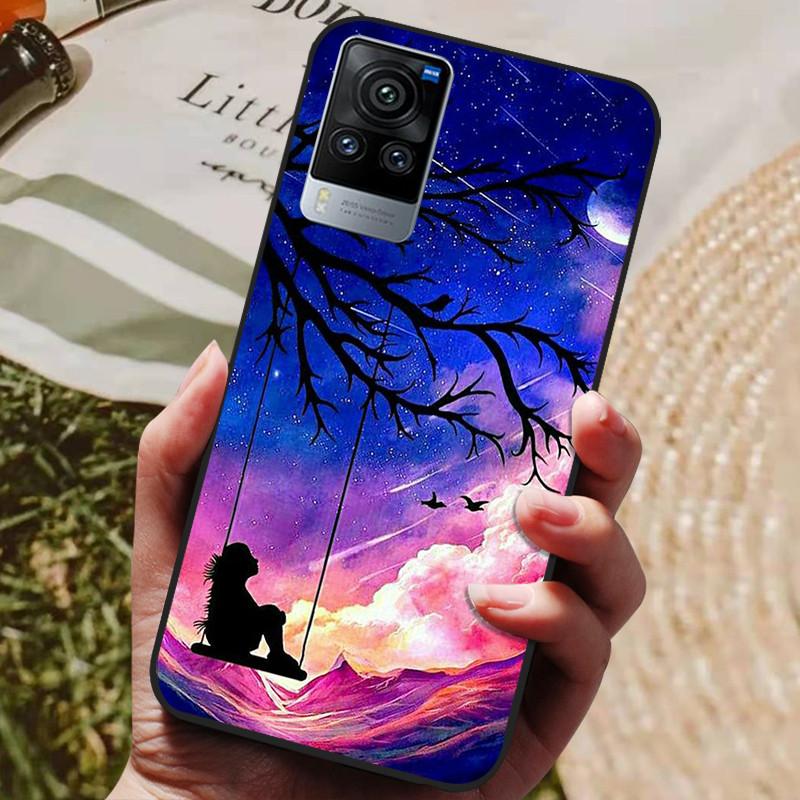 For Vivo X60 Pro Global Version Case Cat Wolf Painted Soft Silicone Phone Cases for Vivo X60 Pro Back Cover X60Pro V2046 Coque