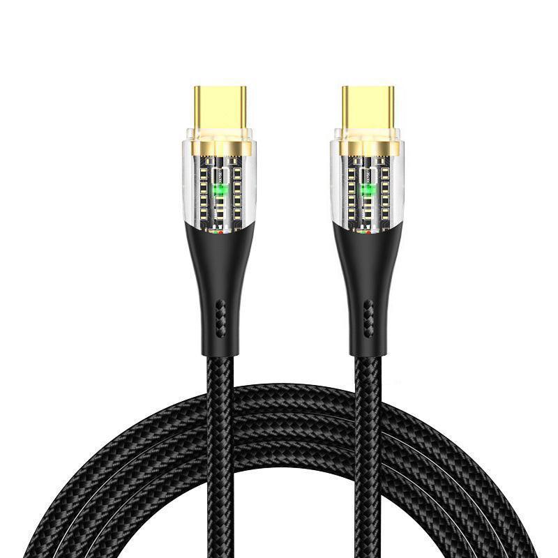 

Двойной кабель Type-C 120 Вт, Apple 15/16, Huawei Honor, быстрая зарядка 6 А 1.5m