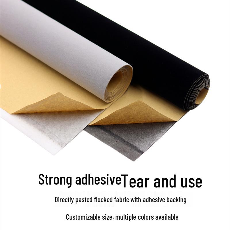 Self-Adhesive Black Flocking Cloth for Jewelry Display Cabinets