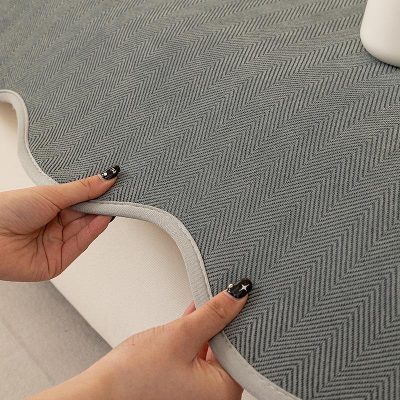New Irregular Special-Shaped Sofa Cushion, Universal In All Seasons, Advanced Herringbone Pattern Seat Cushion, Non-Slip Cover Cloth Towel