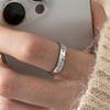 Retro Heavy Industry S plain ring, non-fading opening adjustable index finger ring