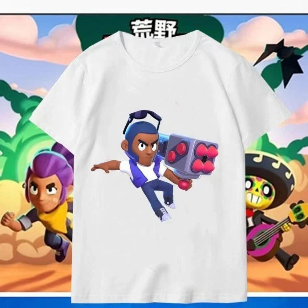 New Summer Short Sleeve Funny Game Print Children Teen T Shirt Leon Spike Kid Clothes Cosplay Costume Casual Baby Tee Top