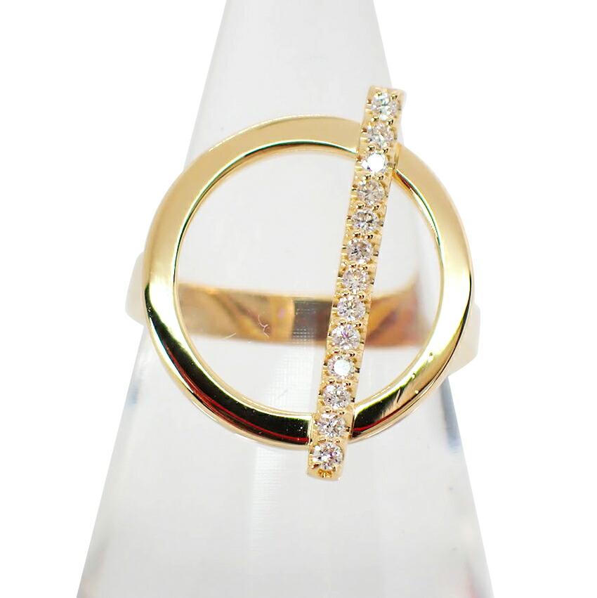 

[Used] VENDOME/Vendome K18YG diamond ring/No. 11/g423-51