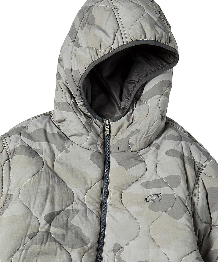 Travel Camo Light Quilted Jacket Grey