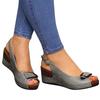 Roman Casual Sandals Women Wedges Pumps  Buckle Open Toe Fish Mouth Shoes