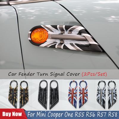 For MINI Cooper D One R56 Clubman R55 Convertible R57 R58 Grey Jack Car Fender Turn Signal Light Cover Exterior