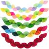 Birthday Party Fan-shaped Paper Decorations: Hanging Ornaments and Pull Flags