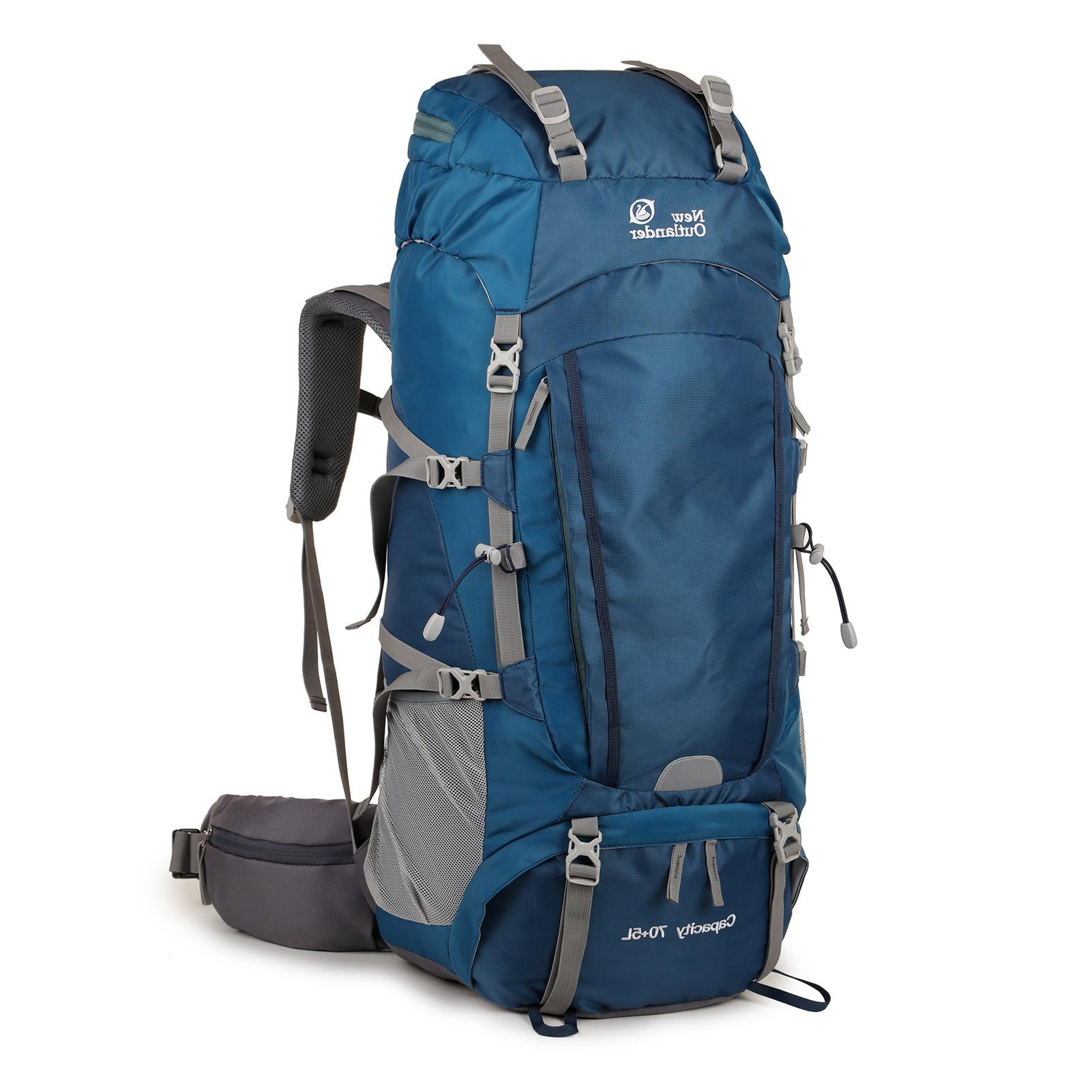 

75л походный рюкзак большой емкости кемпинговый рюкзак с дождевиком обувь склад синий