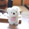 Bearshaped Plush Keychain Charm Short Pile Material Bag Decoration Collecting