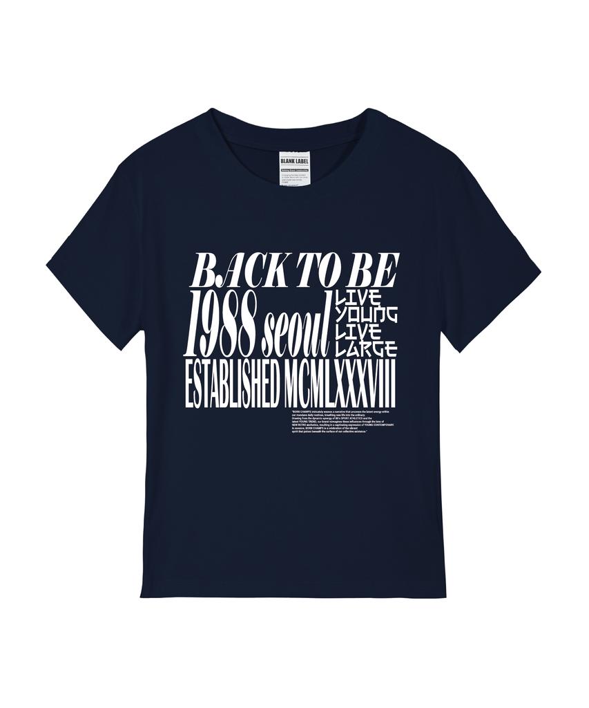 BORN CHAMPS [5 Colors] Vintage Lettering Women'S Standard Short Sleeve T-Shirt