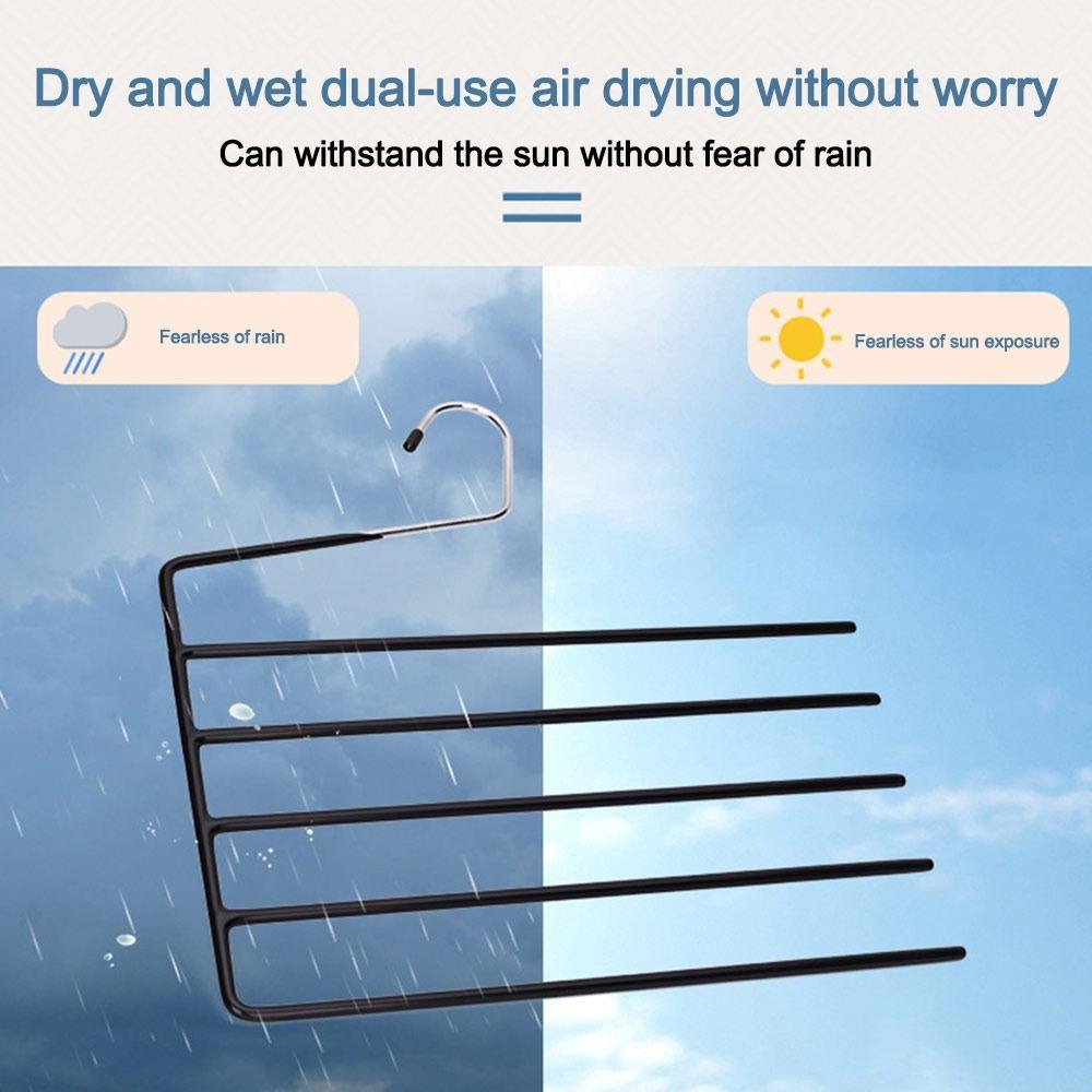 Anti-slip Multi-Pants Hanger Thickened and Reinforced Plastic-coated Organizer Gifts Towel Rack