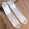 White Wedding Bridal Gloves Vintage Long Finger Mittens Temperament Satin Long Gloves  Show