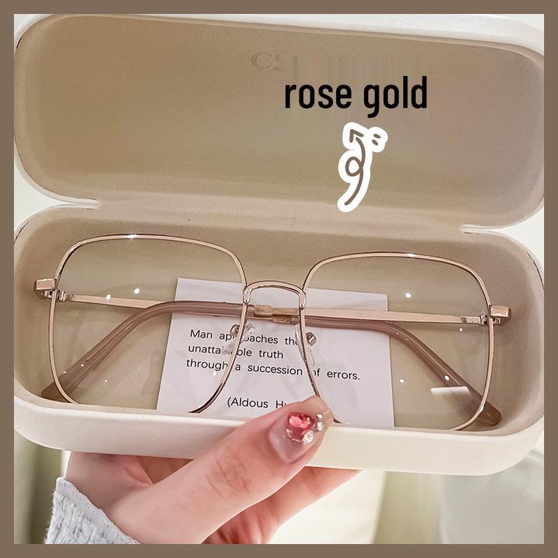 

Женские очки от близорукости с защитой от синего света и металлической оправой для крупных лиц