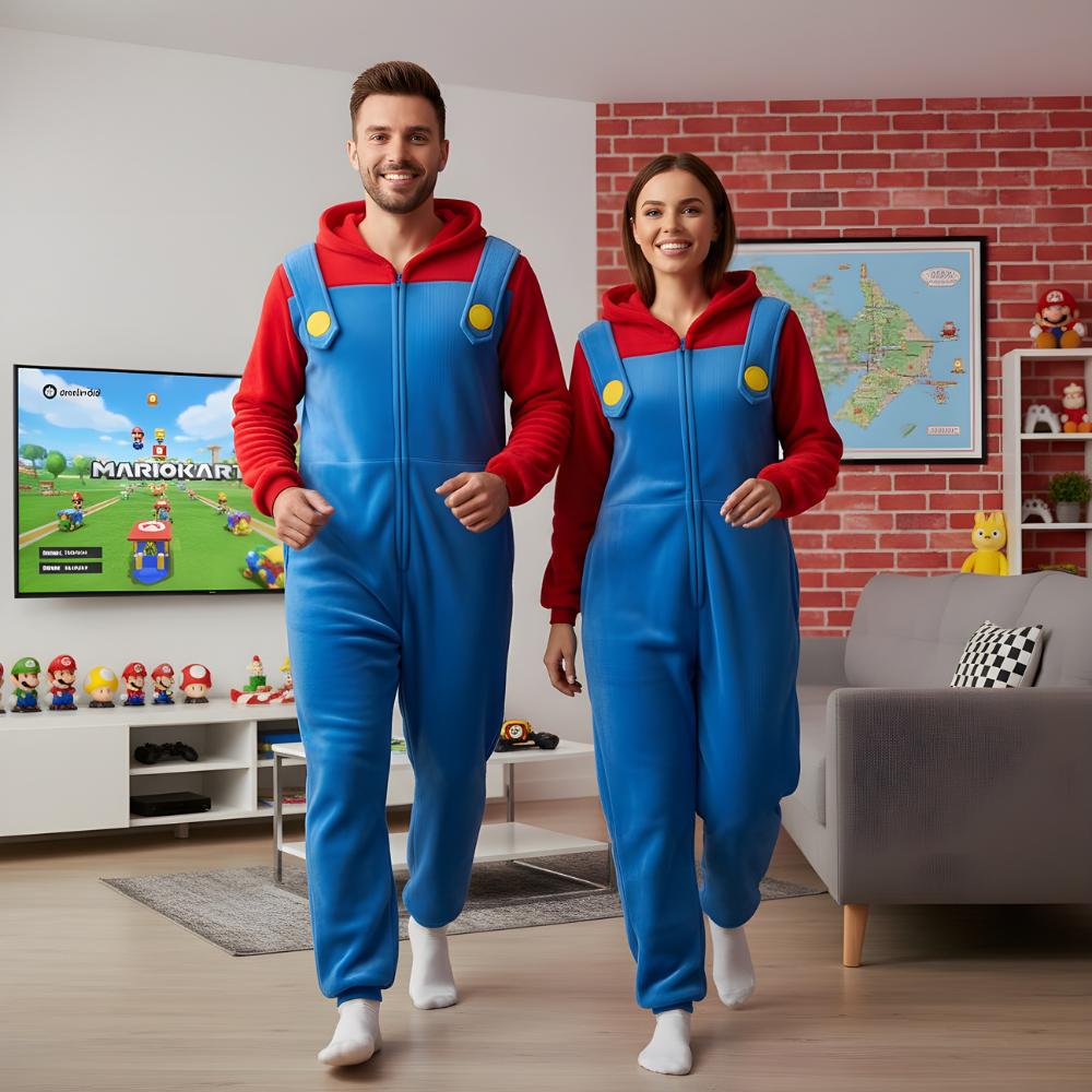 Piżama Onesie Kigurumi Kostium Przebranie Super Mario S: 145 - 155 Cm