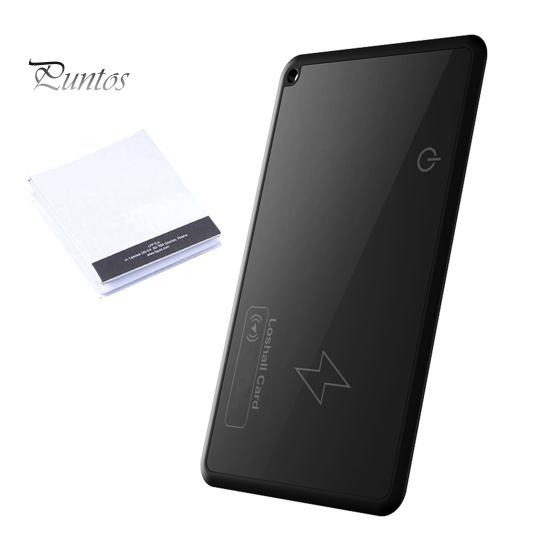 Portafoglio Tracker Carta Ricarica Wireless Design Ultra-Sottile Portatile Impermeabile Localizzatore Oggetti Sottile Compatibile Bluetooth Localizzatore GPS Dispositivo di Tracciamento Sottile