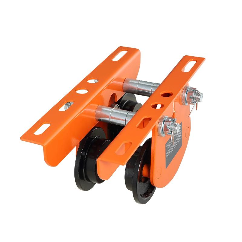 2200 lbs/1T Capacity for PA200 PA250 PA300 PA400 PA500 Push Electric Hoist Manual Trolley Beam Trolley with Dual Wheels