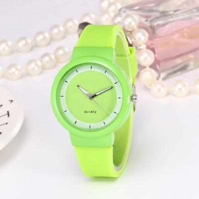 Candy Color Women Watch Round Dial Silicone Strap Quartz Movement Ladies Girls Casual Wristwatch Fashion Jewelry Birthday Gift