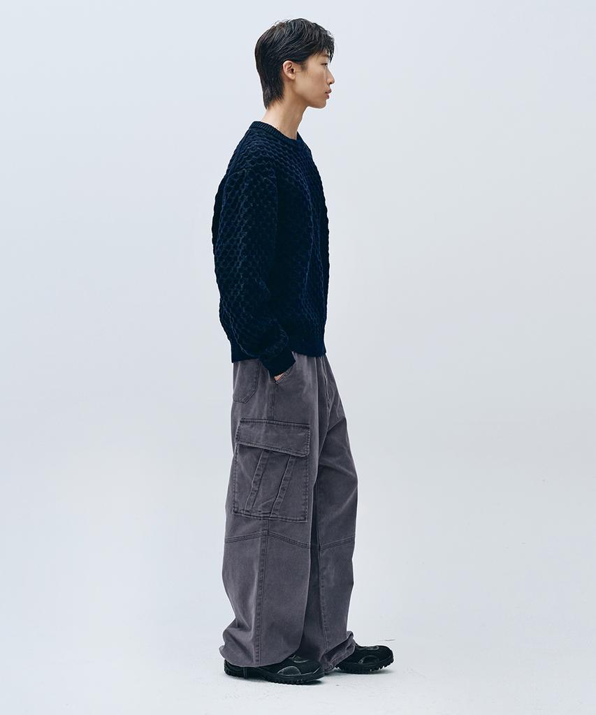 INTEMPOMOOD Nutty Cargo String Pants_Dark Purple