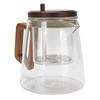 Tea Pot with Strainer Glass 750ml Heat Proof Water Separation Infuser Teapot with Wooden Handle for Home Office Style 2