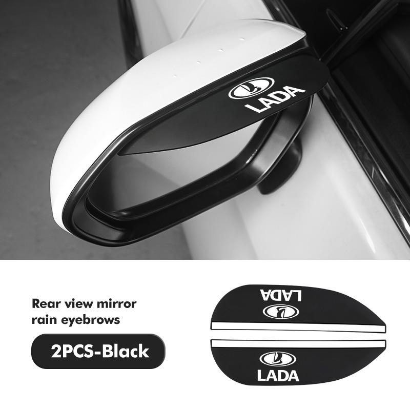 For Lada 2Pcs Car Rearview Mirror Rain Eyebrow PVC Rearview Mirror Rain Snow Blocker Largus Priora Vesta Niva Samara Kalina Xray SS14