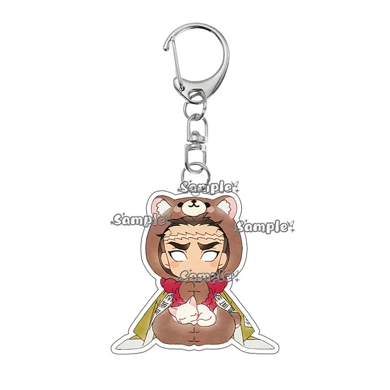 Cartoon Acrylic Nezuko Agatsuma Zenitsu Tomioka Giyuu Peripheral Keychain Pendant Decoration Fans Cute Accessory Ornaments Gifts
