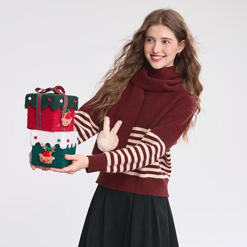 BETU Women's Striped Two-Piece Sweater Set