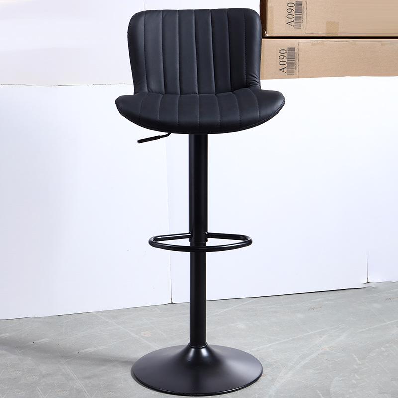 Adjustable Swivel Bar Stool with Backrest for Hotel, Reception, or Study Room
