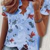 Frühling und Sommer Neues Kurzarm Rüschenhemd Mode Damen Bluse