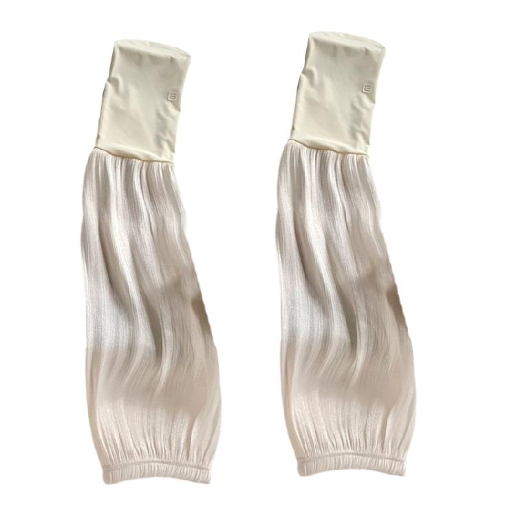 Thin Ice Silk Arm Sleeves Elastic Cuffs Lightweight Comfort For Extended Wear In Warm Climates