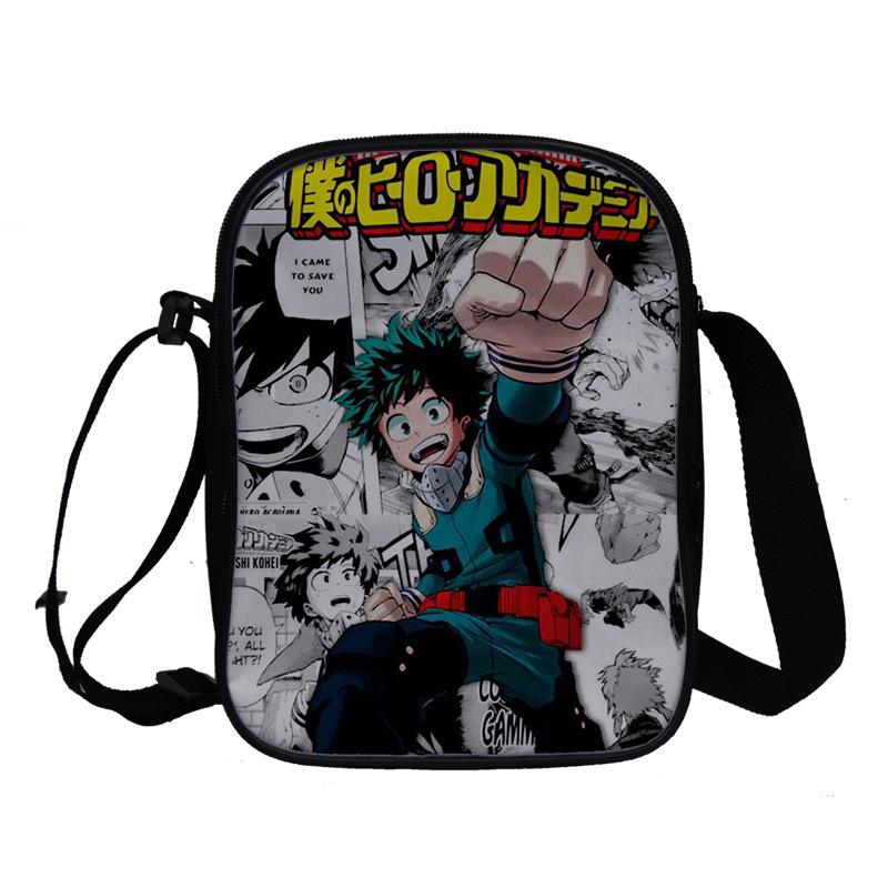My Hero Academy Pattern Customized Student School Bag Full Color Backpack Double Shoulder Bag Travel Bag