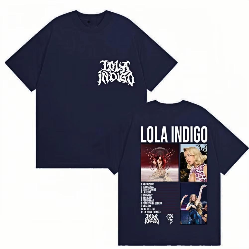 Singer Lola Indigo Album Tour 2026 Graphic Print TShirt Unisex Harajuku Y2K Aesthetic Trend Women Unisex TShirt Streetwear