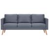 3 Seater Fabric Sofa In Dark Grey
