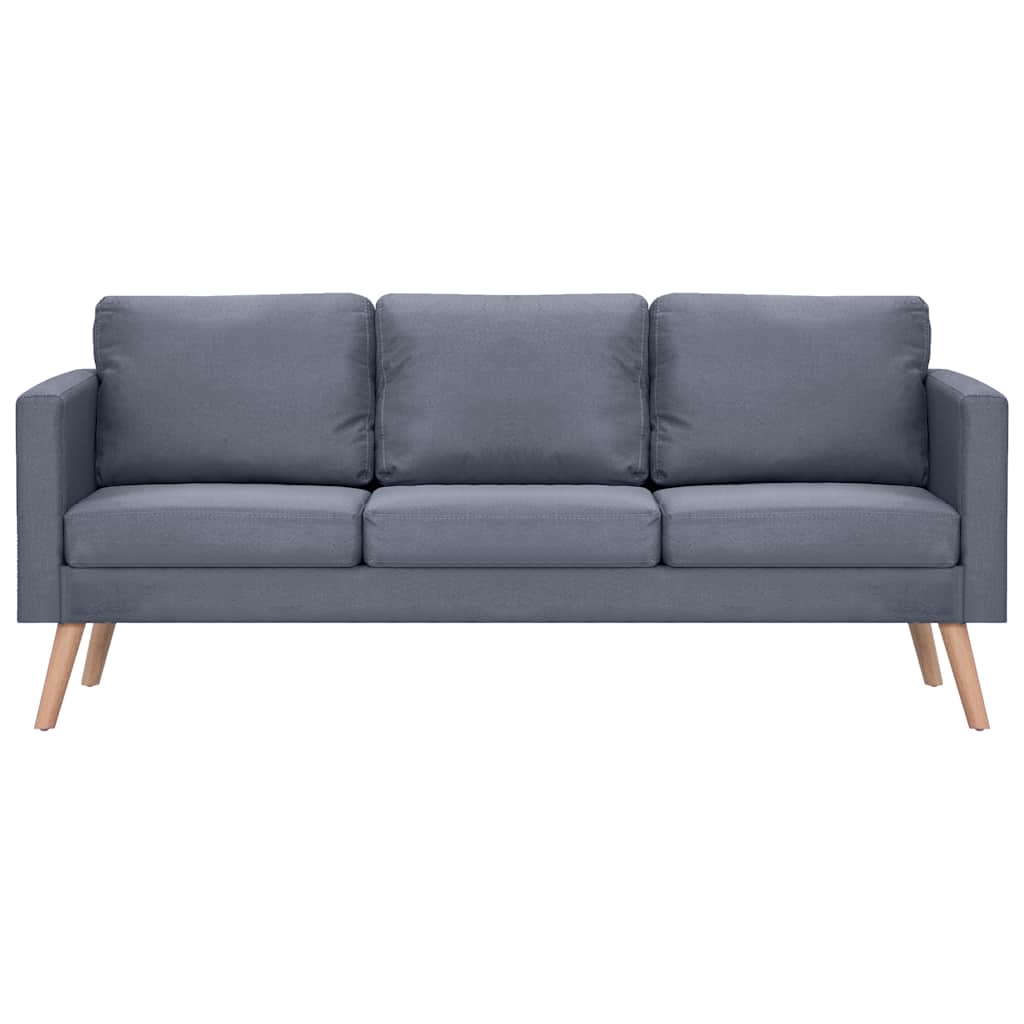 3 Seater Fabric Sofa In Dark Grey