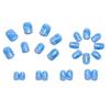 Elegante Blau-Weiß-Verlauf Tragbare Nagelspitzen - Europäische & Amerikanische Falsche Nagelaufkleber