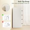 4 Drawer Chest of Drawers, Modern Dresser for Bedroom, Storage Cabinet for Living Room Entryway, White Wood Effect