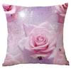 New Spring Flower Pink Rose Pillowcase Home Living Room Sofa Cushion Pillowcase