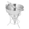 Confectionery Funnel with Stand Stainless Steel Baking Funnel Cake Decorating Tool for Home