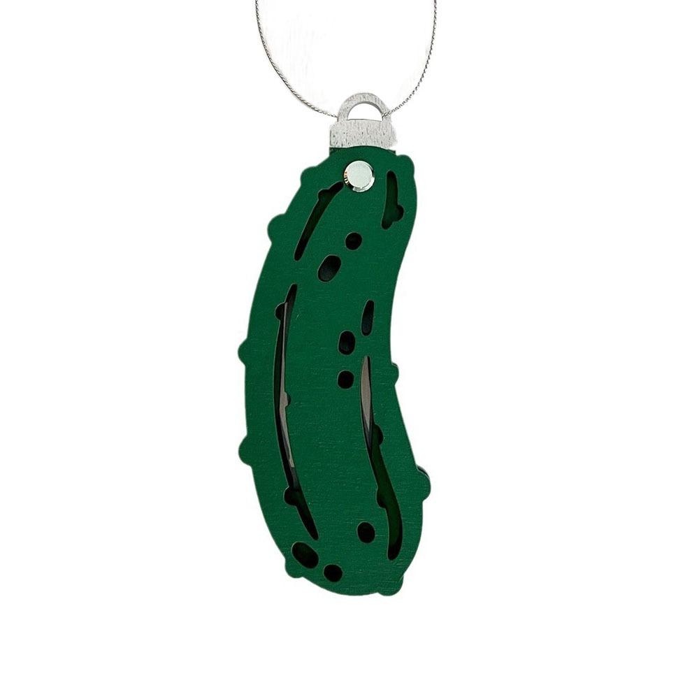 

Handmade Cucumber Money Clip Wooden Christmas Cucumber Ornament for Home зелёный