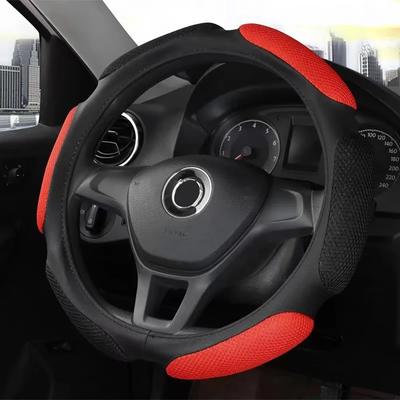 3D Creatieve Auto Stuurwielhoes Flockstof Antislip Stuurwiel Vlecht Diameter 38CM Universele Auto Accessoires