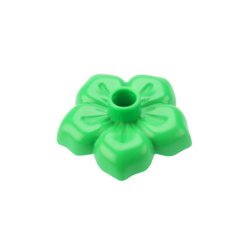 4pcs Big Building Block Forest Plant Series Flower Grass Tree Outdoor Adornment Street Accessories Compatible Scenes Toy For Kid