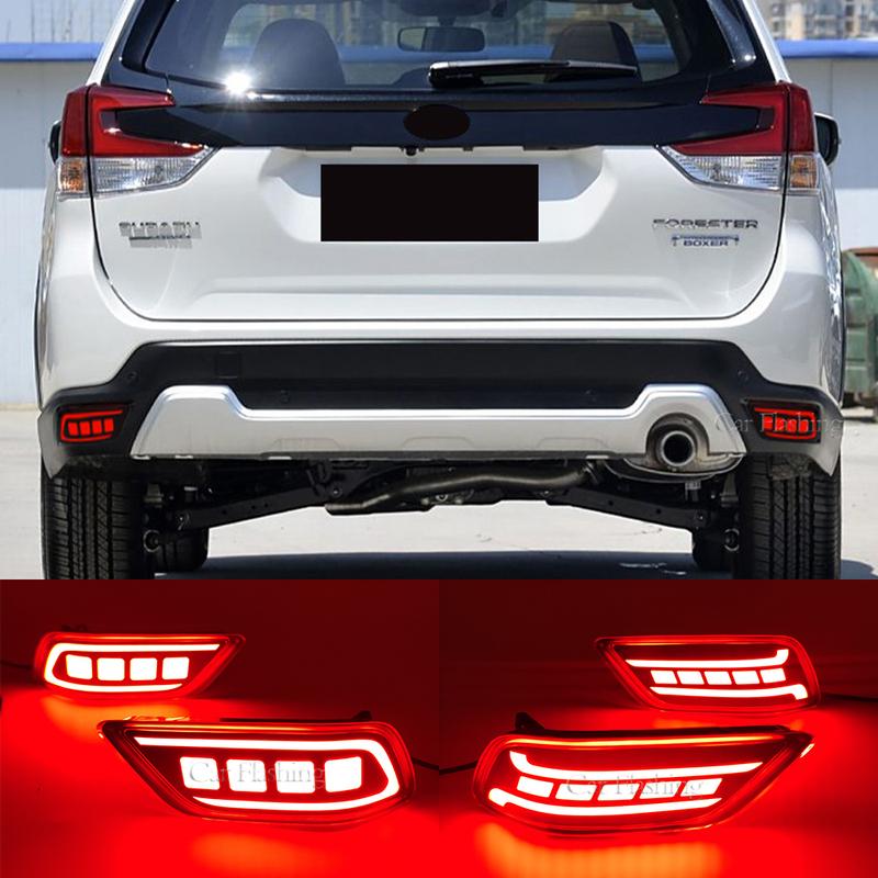 Car LED For Subaru Forester      Rear Bumper Reflector Light Tail Sequential Turn Signal Brake Lamp