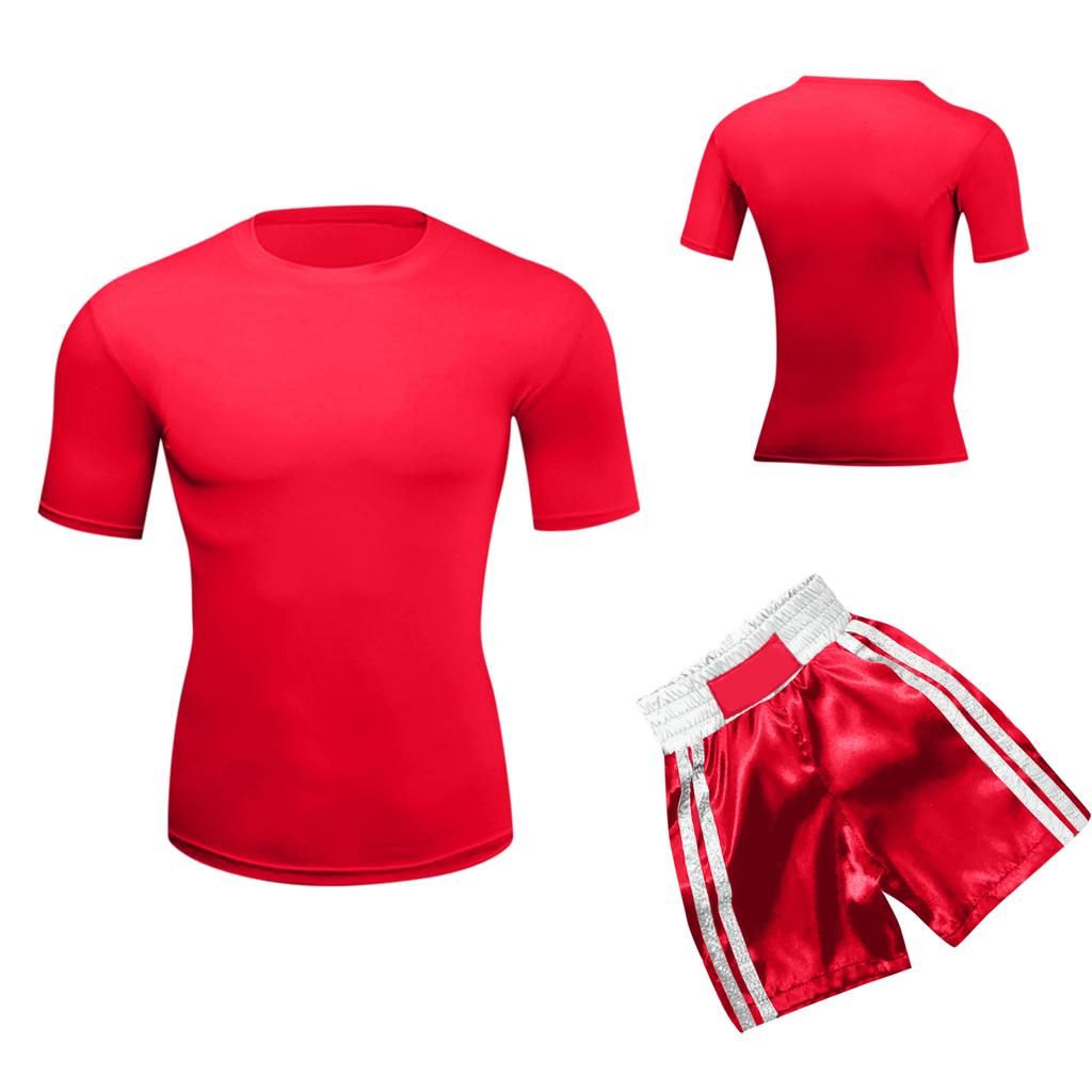 Personalized Custom Boxing Suit Short-sleeved Top With Shorts For Men And Women , Birthday Gift , Halloween Costume , Customizable Pattern And Name