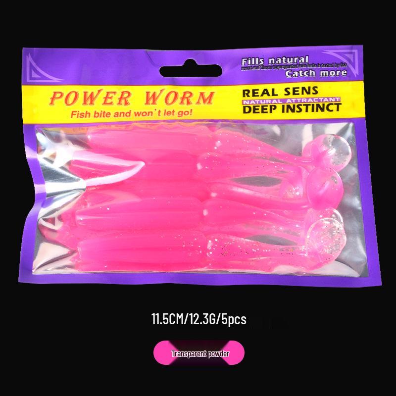 Locken: Zweiteiliger T-Schwanz Softbait für Mandarinfische, Kunstwurm mit hoher Dichte zum Meeresangeln.