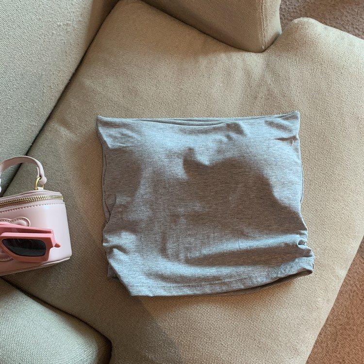 

Женский розовый топ-бандо с бретелями-спагетти, с подкладкой, с открытыми плечами - Сладкая и пикантная летняя верхняя одежда серый