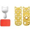Cat Rabbit Rice Ball Mold Set Kids Cartoon Lunch Box DIY Creative Japanese Rice Sushi Tool Cake Molds Silicone Molds