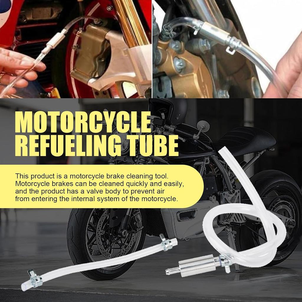 Universal Motorcycle Oil Guide Tube Fuel Fluid Extractor Tool with Bleeder Hose for Car Clutch Brake System Maintenance
