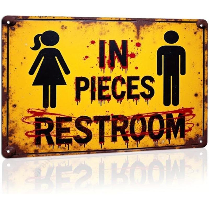 Halloween Metal Wall Sign Spooky Decor 20x30cm