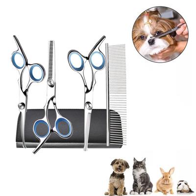 Professionelle Tierpflege-Schere mit rundem Kopf - Hundescheren aus Stahl für müheloses Trimmen Sicher und Präzise N6A5